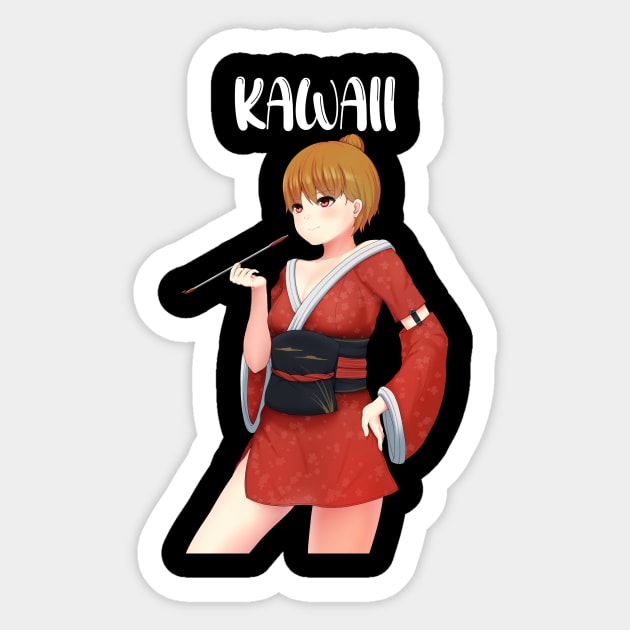 kawaii traditional japanese girl Sticker by Phantom Troupe